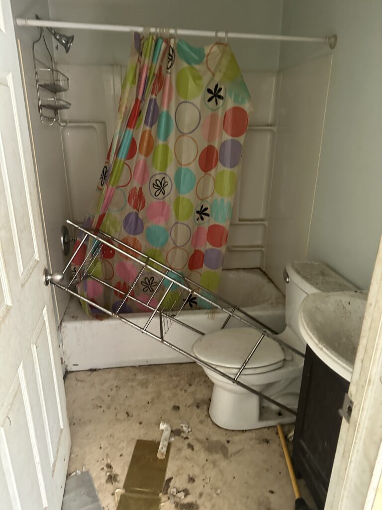 Bathroom at 408 & 410 3rd Avenue, Beaver Falls PA ready for minor updates or full remodel.