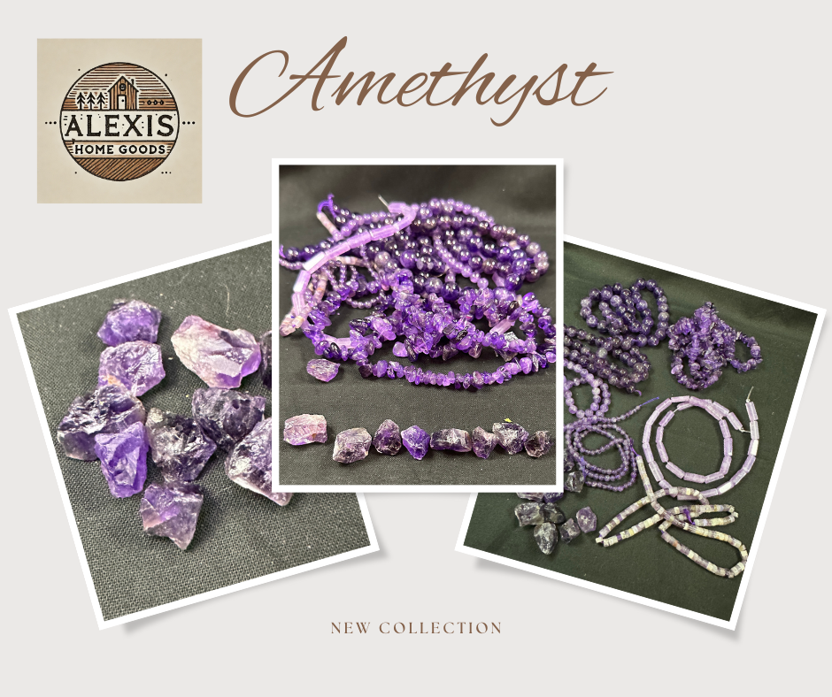 Alexis Home Goods flyer announcing the new Amethyst Collecytion. 