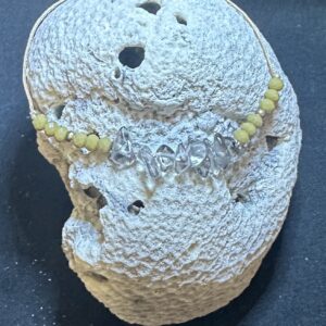 Handmade clear quartz adjustable string bracelet with natural transparent gemstone chips