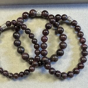 Deep Dark Garnet Triple Stack Bracelets (3)