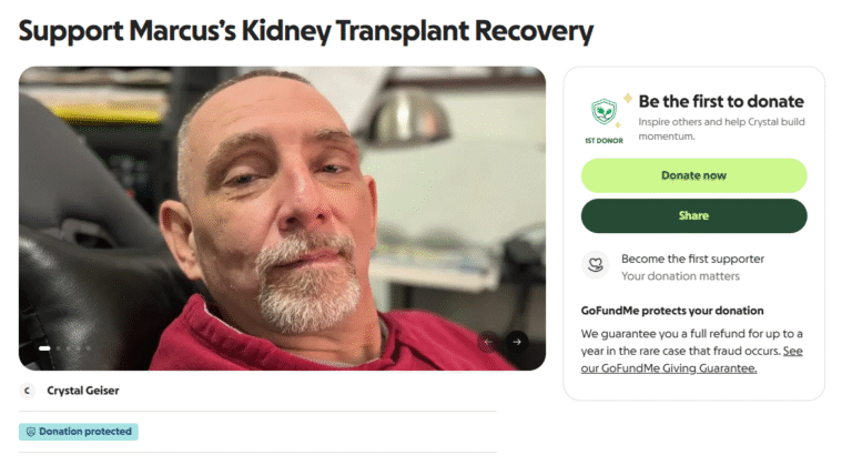 Marcus Geiser leaving for kidney transplant surgery at Allegheny General Hospital surrounded by faith, hope, and family support.